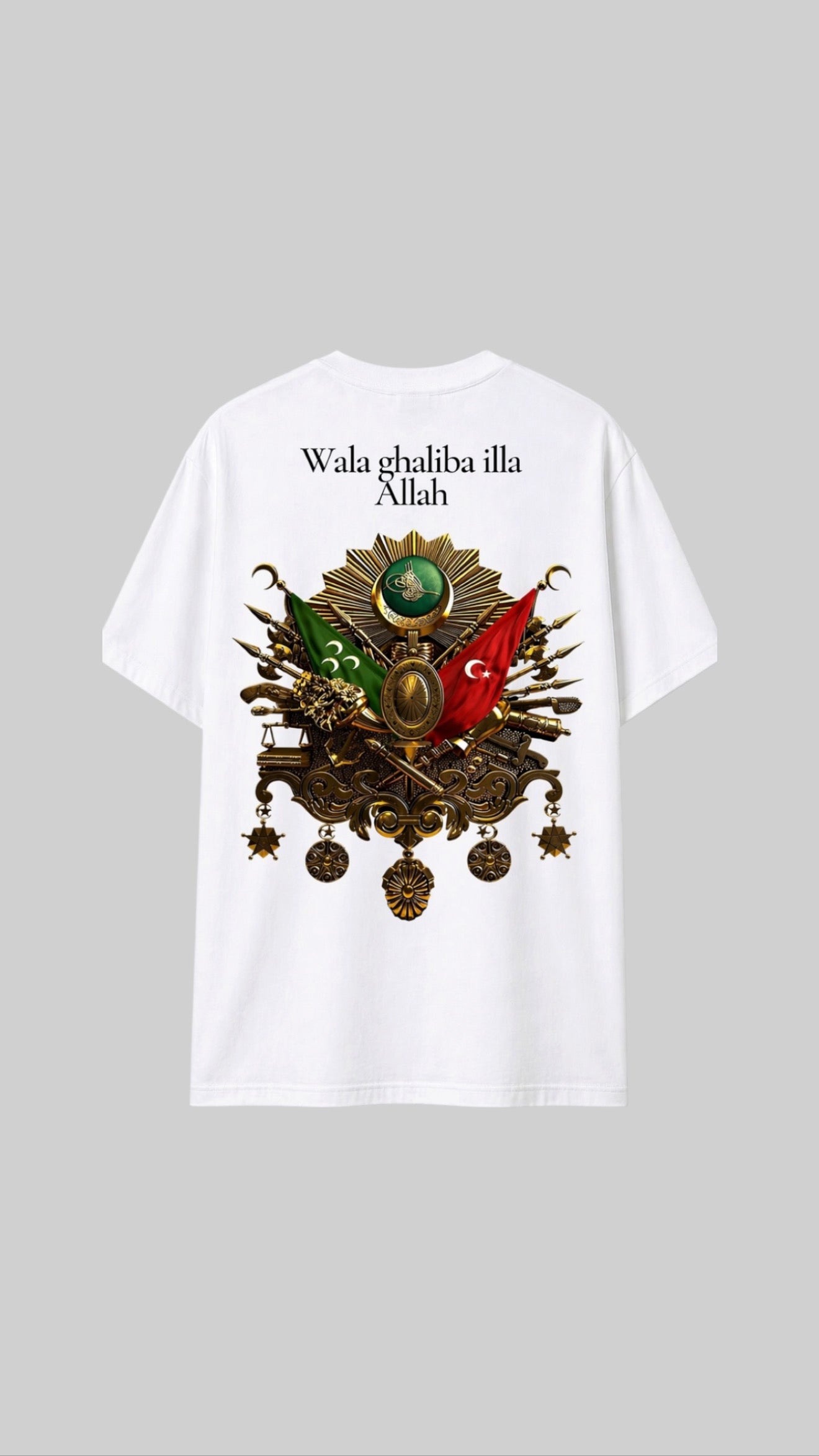 TÜRK Heritage Backprint T-Shirt – Wala ghaliba illa Allah
